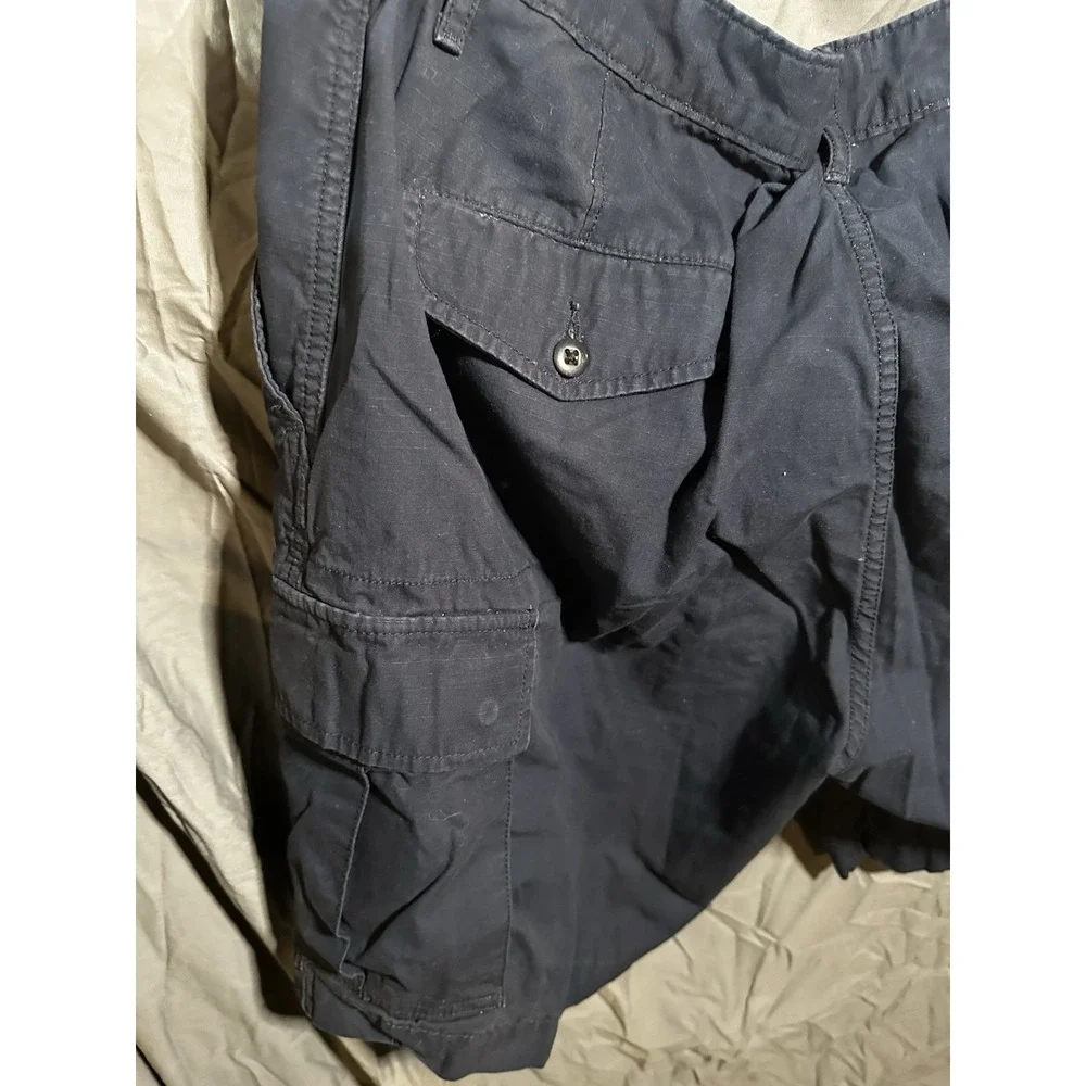 Levis Mens Navy Blue Ripstop Cargo Shorts Cotton Casual Outdoor 6-Pocket